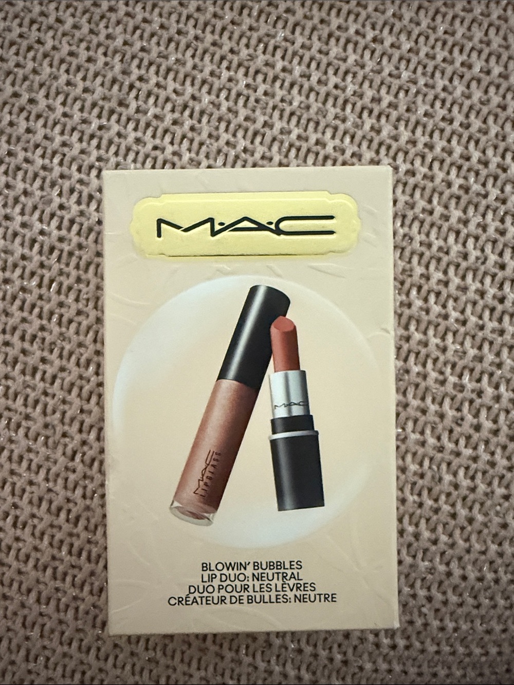 MAC Cosmetics Neutral Lip Duo — Nude Brown Lipstick & Sheer Bronze Gloss